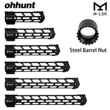 Ohhunt " 9" 1" 12" 13," 15" AR15 свободный поплавок M-LOK ствольная накладка Пикатинни рельс ультра легкий тонкий стиль стальная муфта ствола