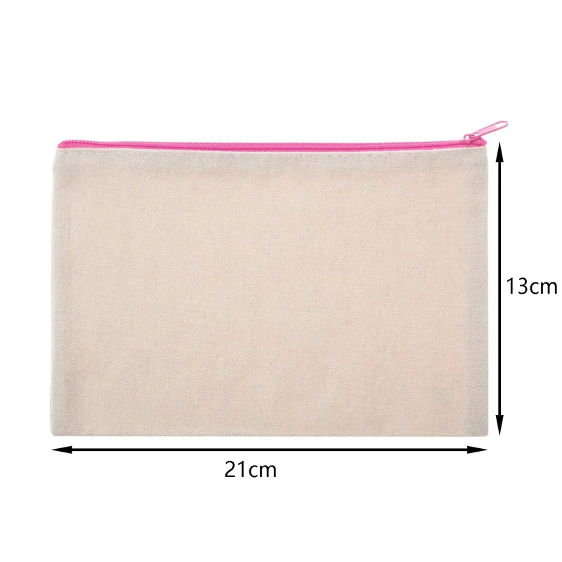 12Pcs Multipurpose Cosmetic Bag Makeup Pouches with Zipper Canvas Bag Pencil Pouch Travel Toiletry Bag for DIY Design 2