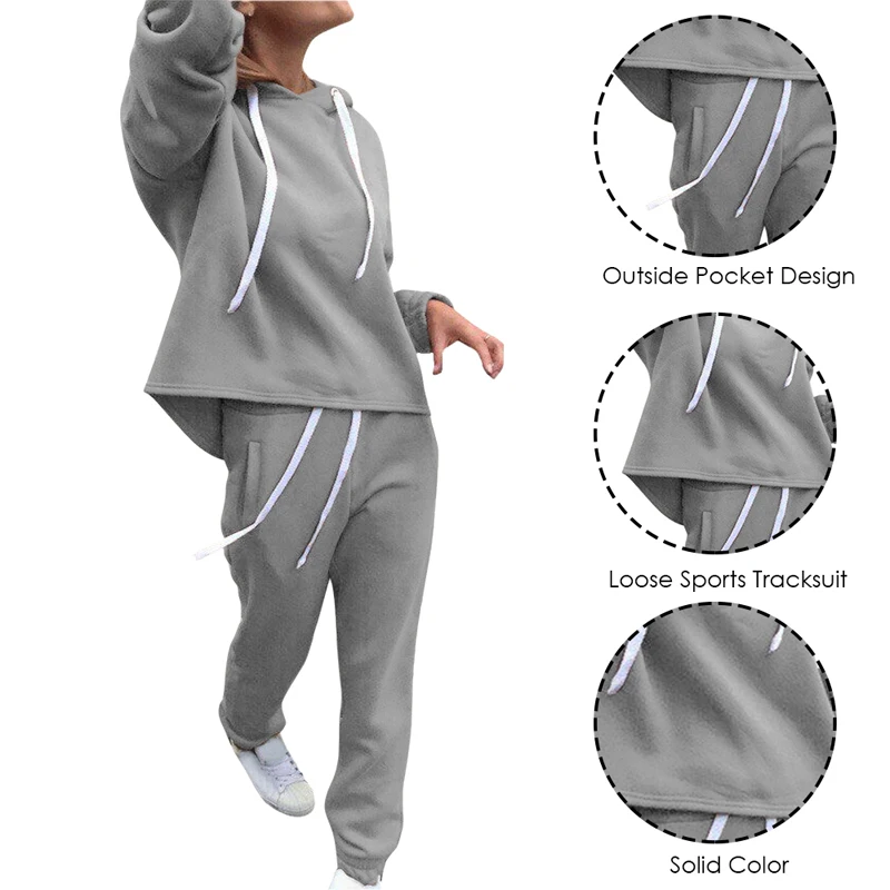 Hoodies Women Tracksuits Long Sleeve Yoga Set Sports Running Suit Yoga Suit Fitness Clothing Sportswear conjunto deportivo mujer