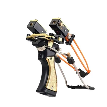 

Powerful Slingshot Catapult with Speed Rubber Band Hunting Shooting Bow Aluminum Fishing Folding Rear Pendant Shooting Wrist