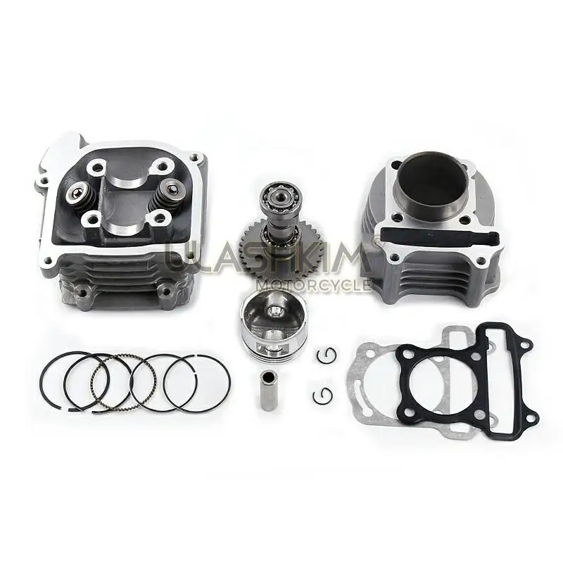 GY6 50 80 до 100 cc 137QMA QMB139 4-тактный цилиндр комплект головки гоночный выхлопной гонки распределительного ролики масло Шестерни кольца руки монтажный