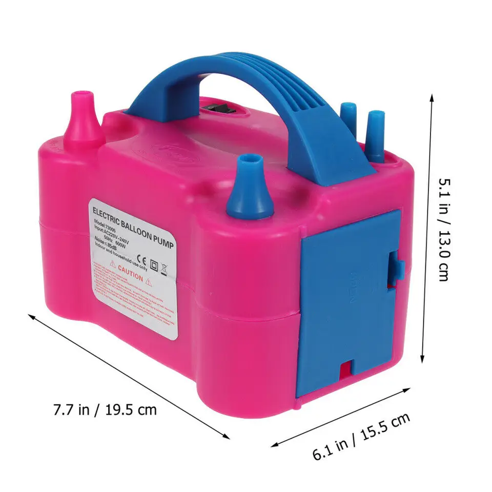 Motorenbau - Pompa elettrica per gonfiare i palloncini con due ugelli e