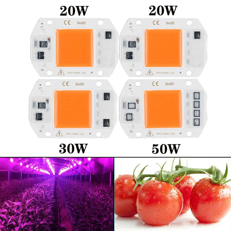 Светодиодный COB phytolamp чип AC230V 5 Вт 10 Вт 20 Вт 30 Вт 50 Вт AC110 светильник для выращивания растений полный спектр для выращивания палаток в помещении водный светильник ing