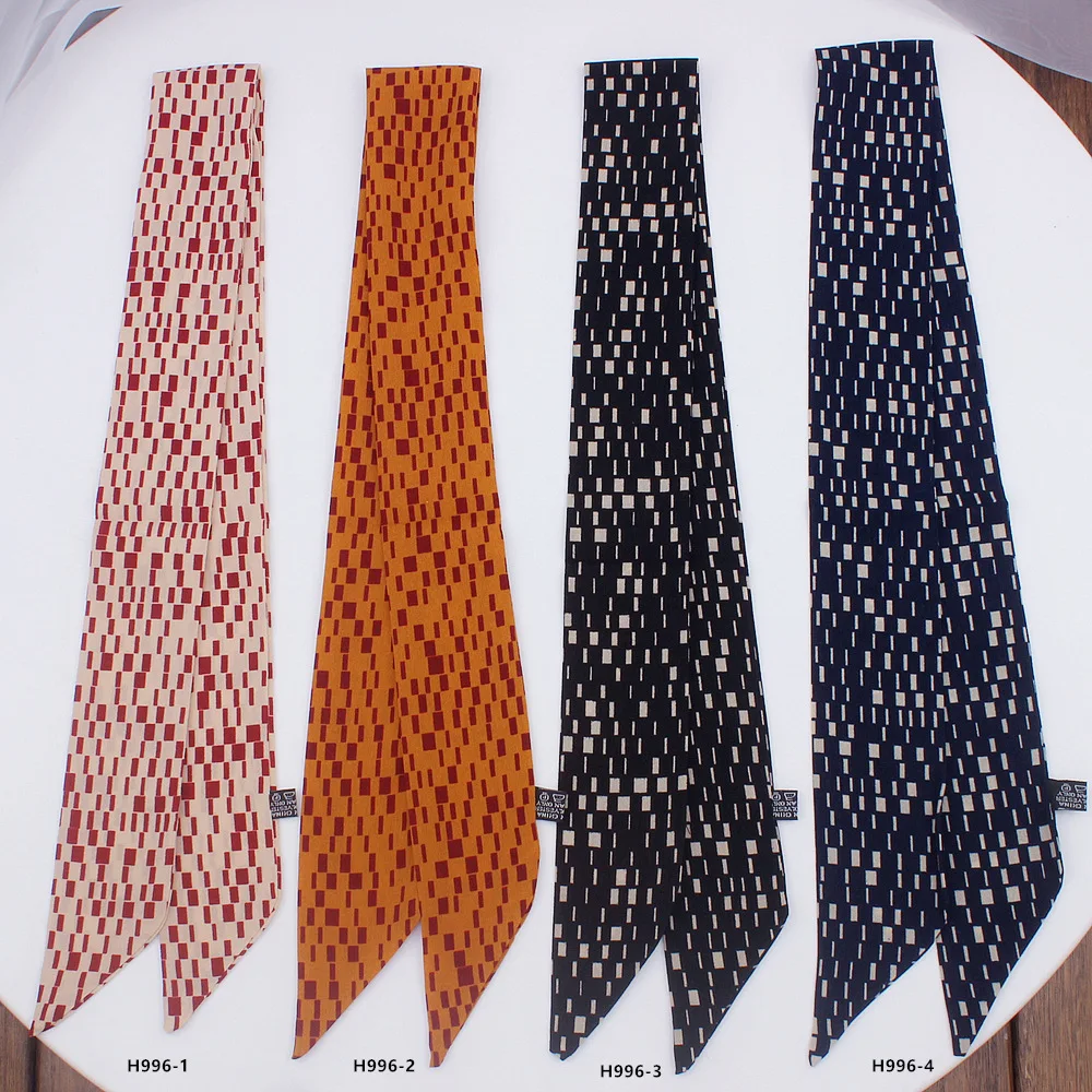 Handle Scarves Tied Bag Scarf Silk Scarves New Small Long Scarf