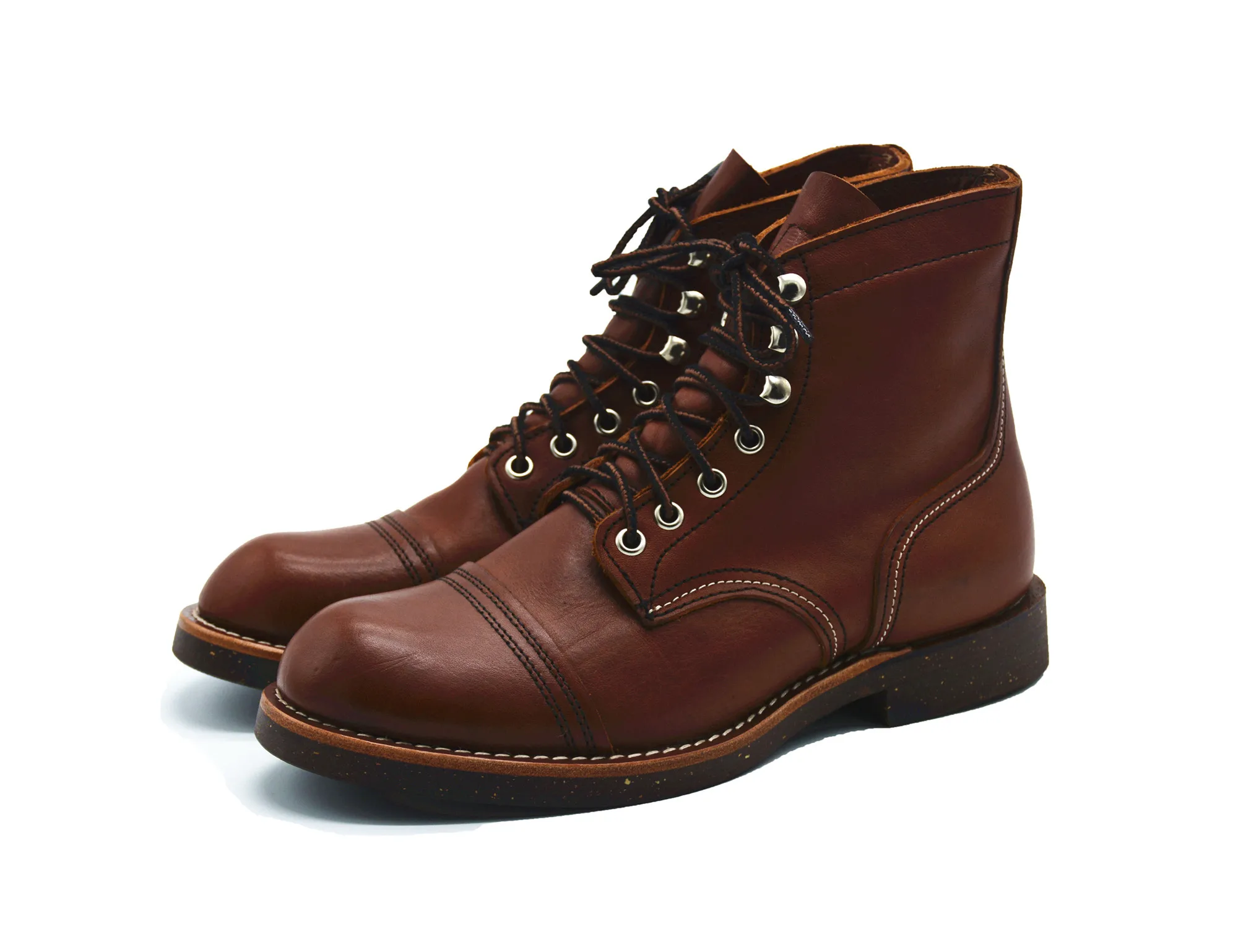 Мужская обувь ручной работы в стиле ретро; Goodyear; кожаные рабочие ботинки с парашютом; ботинки в байкерском стиле для путешествий и пеших прогулок; мужская коричневая обувь