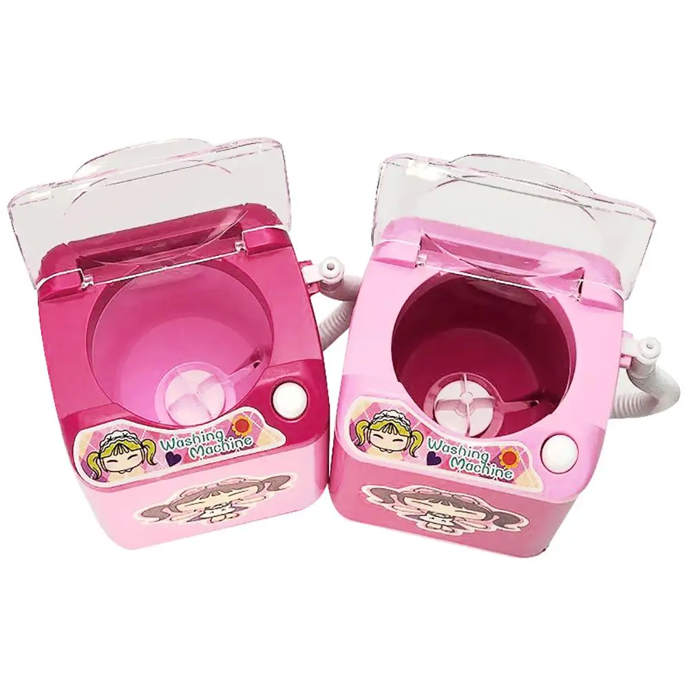 Mini Makeup Brush Cleaning Washing Machine Pretend Play Furniture Kids Toy Gift