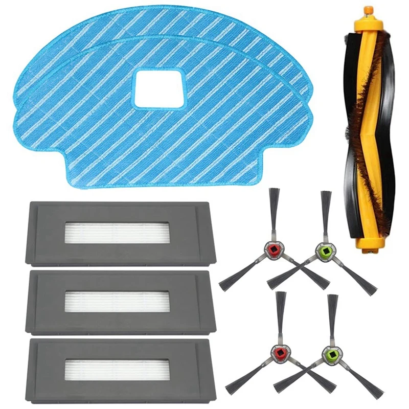 

Replacement Parts For ECOVACS DEEBOT OZMO 930 Robotic Vacuum Cleaner-Sponge Filter & High Efficiency Filter Side Brush Main Brus