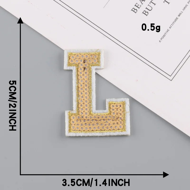 26 Letters Patches on Clothes Golden Sequins Alphabet Iron on Patches for Clothing Appliques Child Women Diy Badges Emboridered 