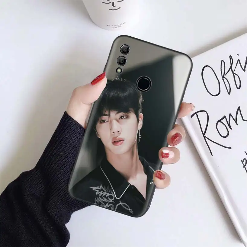 Черный чехол Kpop Kim Seok Jin Boys для huawei Honor 9X 8X Y9 7S 7X9 10 Lite 8A Pro 20i Y5 Y6 Y7 мягкий чехол для телефона