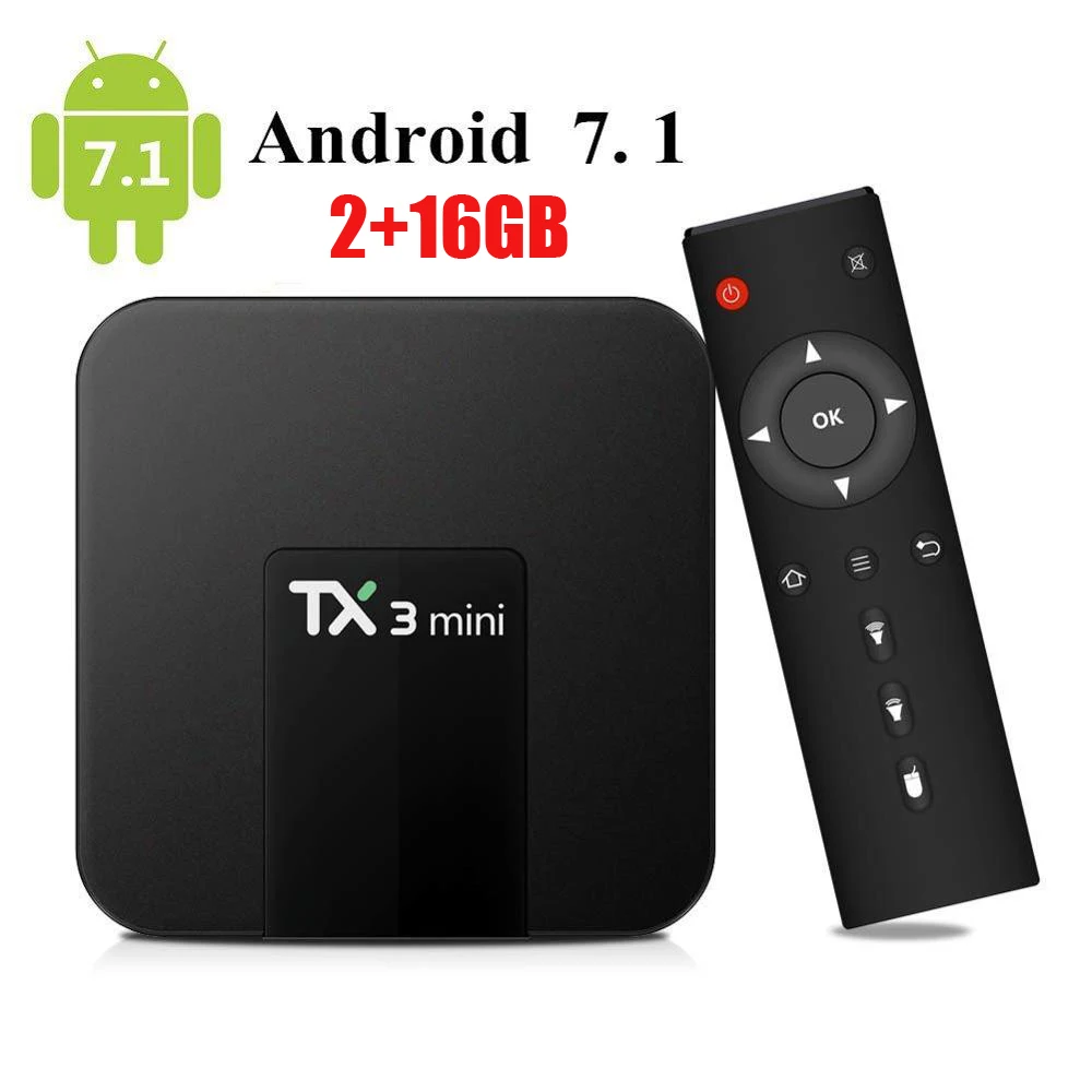 

TX3 mini Smart TV BOX Android 7.1 2GB 16GB Amlogic S905W Quad Core Set top box H.265 4K WiFi Media player TX3mini PK TX6 box