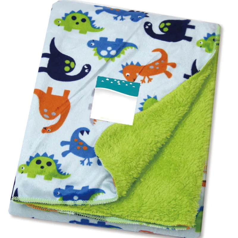 Детское одеяло; Новинка; уплотненное Двухслойное одеяло из кораллового флиса для младенцев; пеленка для младенцев; конверт для коляски; одеяло для новорожденных - Цвет: PJ3707G