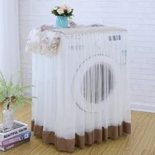 Цветочная вышивка, защита для стиральной машины, чехлы для стиральной машины, романтическая кружевная Пылезащитная Крышка для стиральной машины 60*60*85 см
