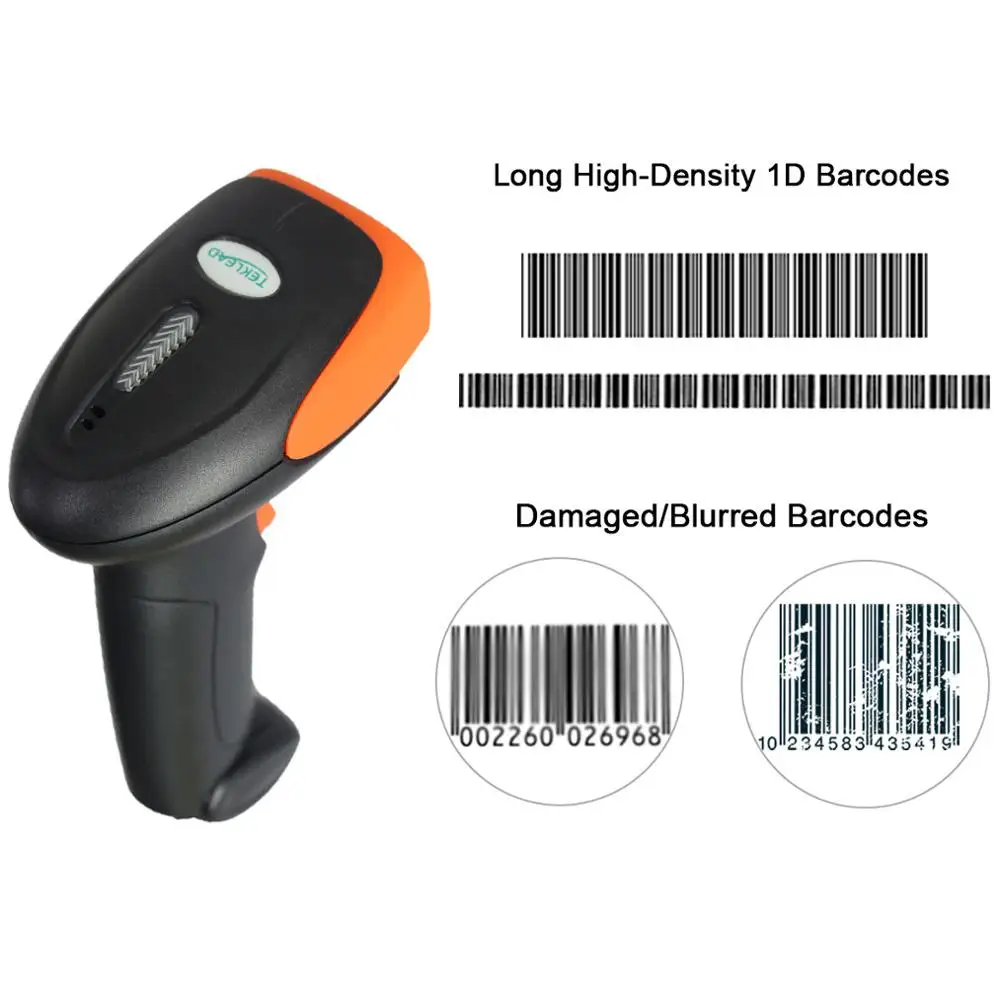 TEKLEAD USB проводной 1D сканер штрих-кодов Ручной CCD считыватель штрих-кодов для Windows/ios/Android/Linux для магазина, супермаркета