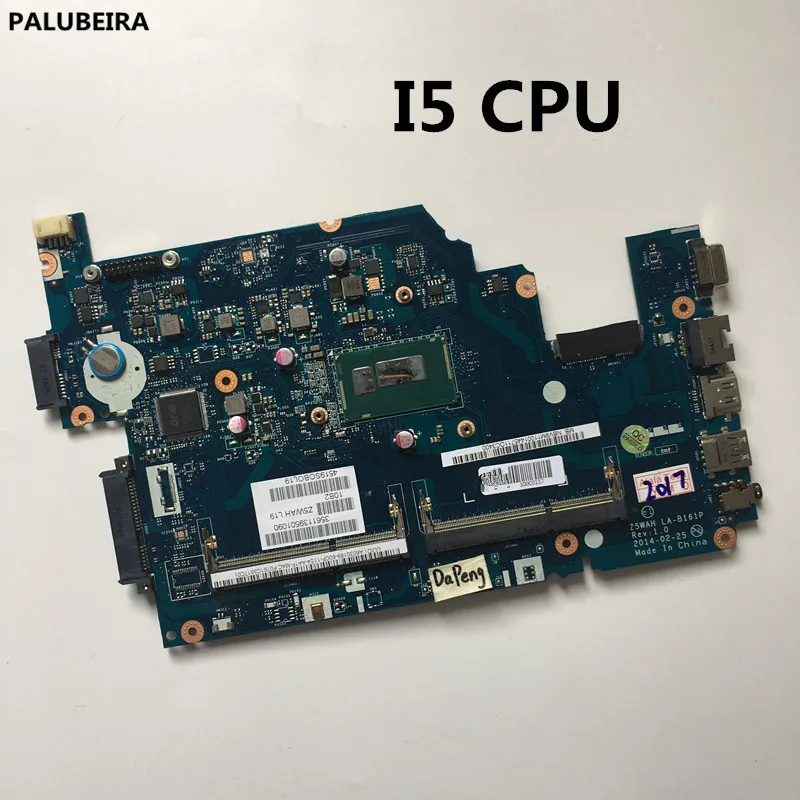 PALUBEIRA ноутбук материнская плата для Acer Aspire E5-E5-531 E5-571 E5-571P материнская плата Z5WAH LA-B161P I5 процессор Тесты