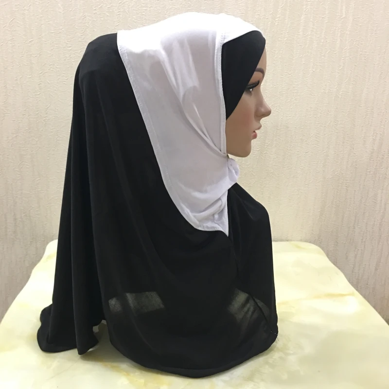 Модные женские хиджабы исламский нагрудный чехол шапочка с шарфом полное покрытие внутренний хиджаб Кепка Леди Мусульманский головной убор кости мусульманский хиджаб