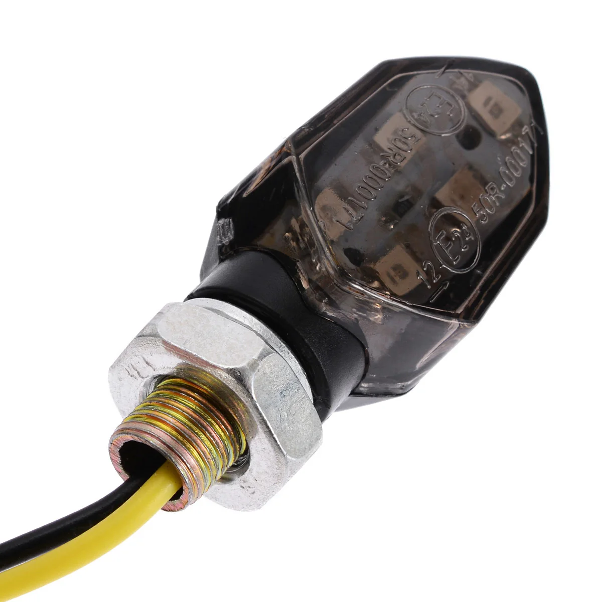 Mayitr 2pcs Mini Motorcycle 5 SMD LED Smoke Lens Turn Signal Indicator Light Blinker Amber Lamp For Honda For Suzuki