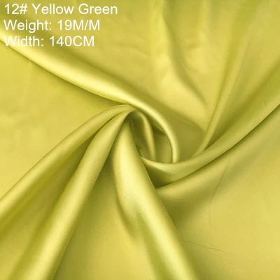 Чистый шелк зеленая окрашенная спандекс шелковая ткань для летнего платья вечерние длинные платья шелковая ткань шелковая герцогиня атласная ткань