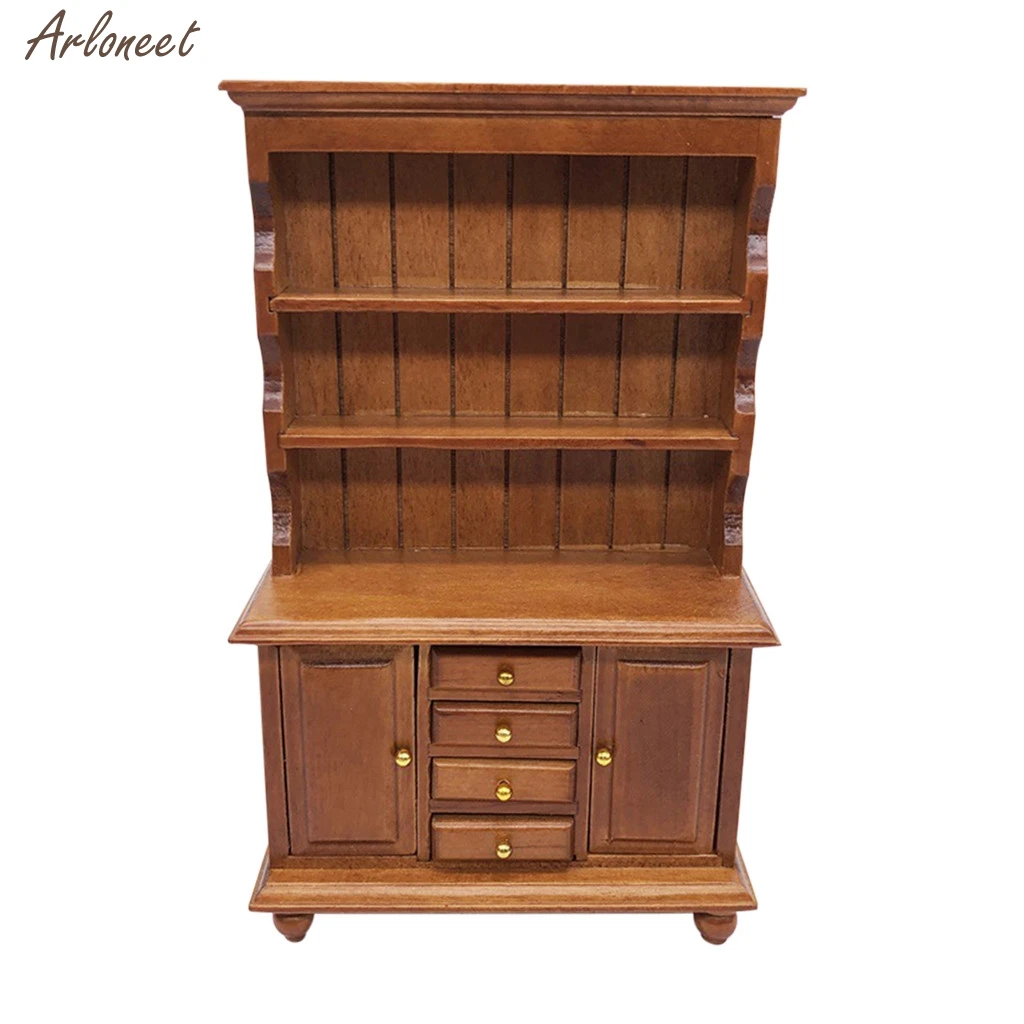 1:12 Dollhouse Furniture Miniature Bookshelf Living Room Kids Pretend Play Toy Decoration Miniature Dolls Simulation Home Toy - Цвет: A