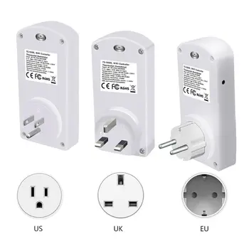 

WiFi Temperature Humidity Remote Controller Smart APP Control Thermostat Wireless Outlet Switch Socket 16A EU UK US Plug