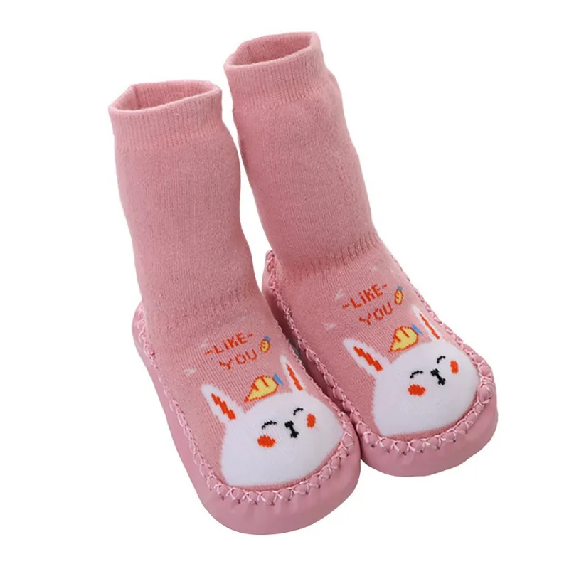 Повседневные модные детские милые Носки с рисунком из мультфильма для новорожденных; детские Нескользящие хлопковые носки-Тапочки - Цвет: MV0135P (1)