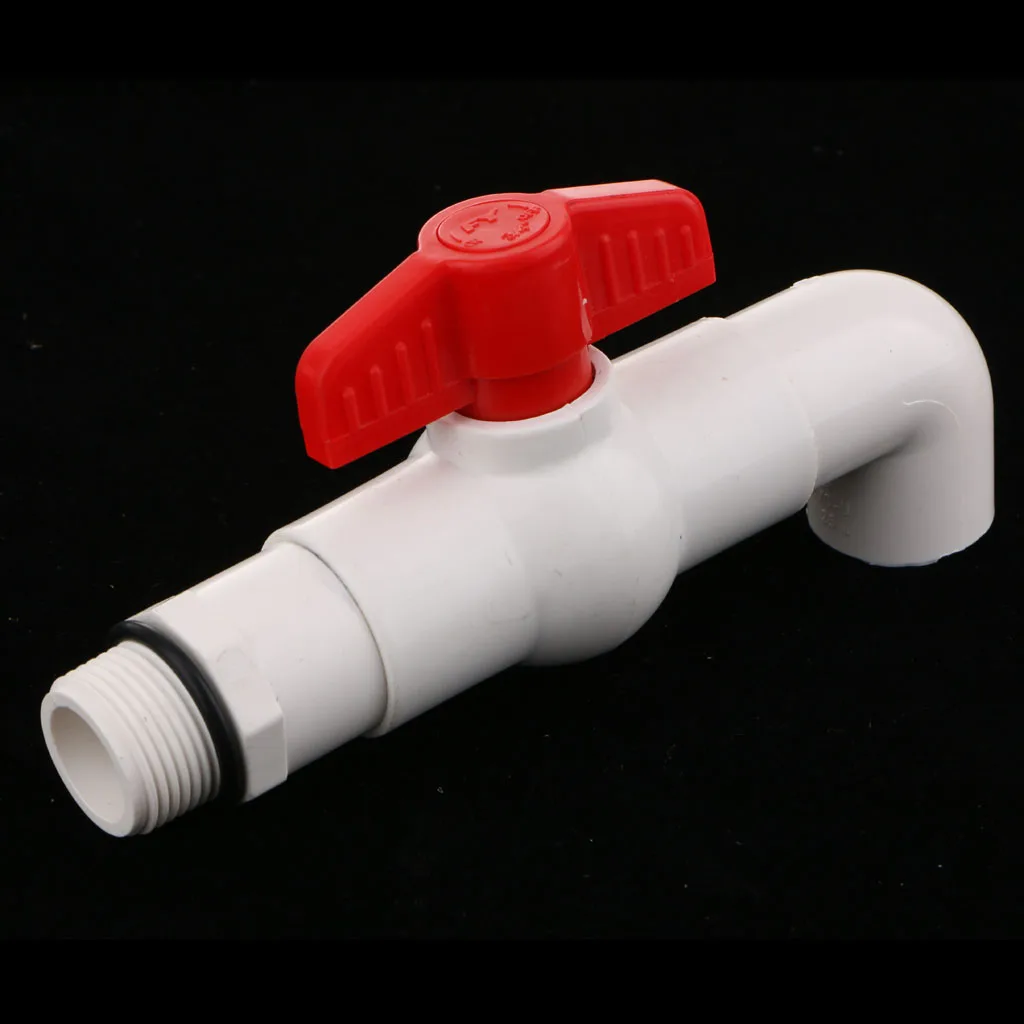 25mm Outlet Plastic Drum Barrel Spigot Faucet Taps for Water 90 Degree DN20 (3/4inch) Connection