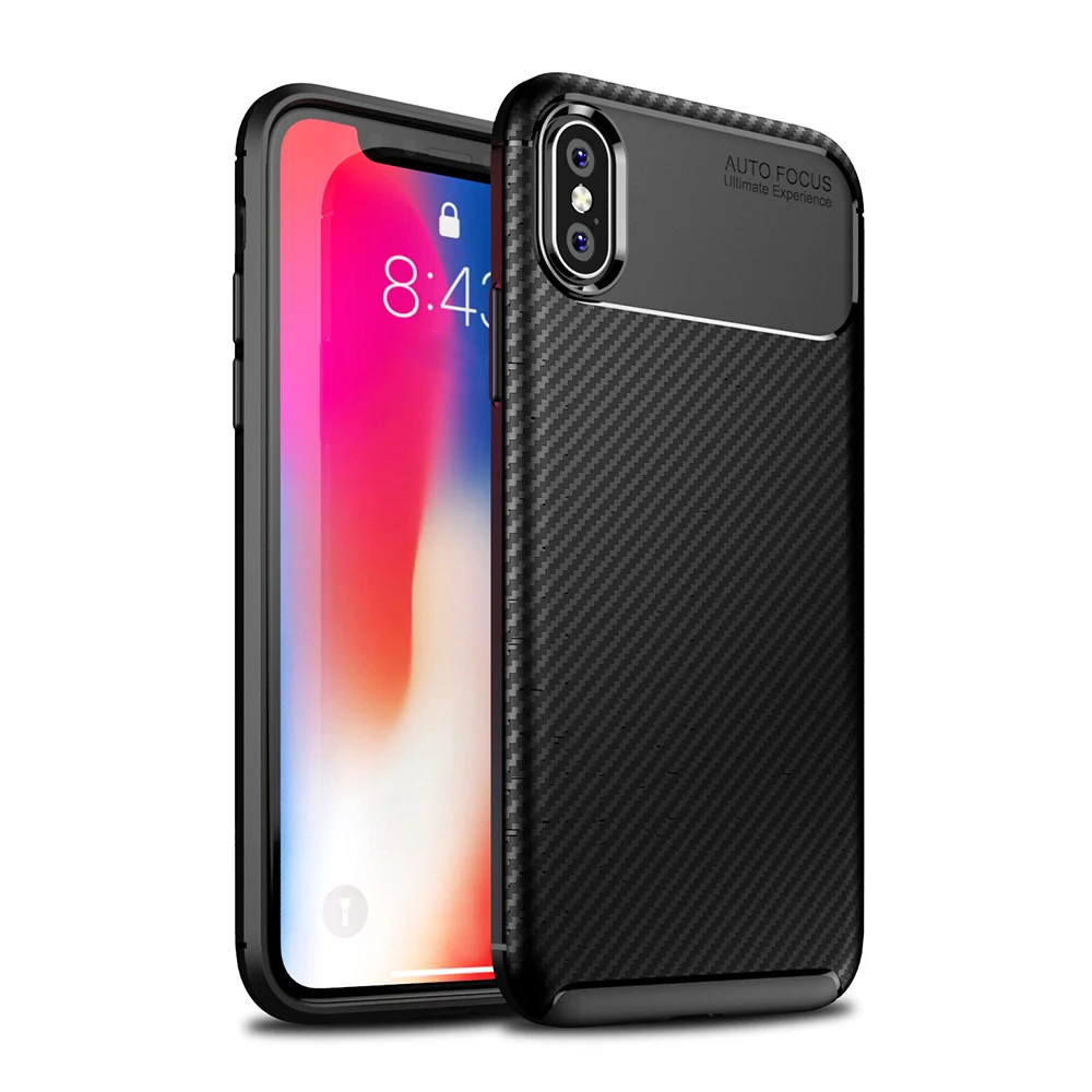 10 шт. чехол для телефона iPhone X XS защитный бампер мягкий силиконовый чехол прочный ударопрочный - Цвет: Black
