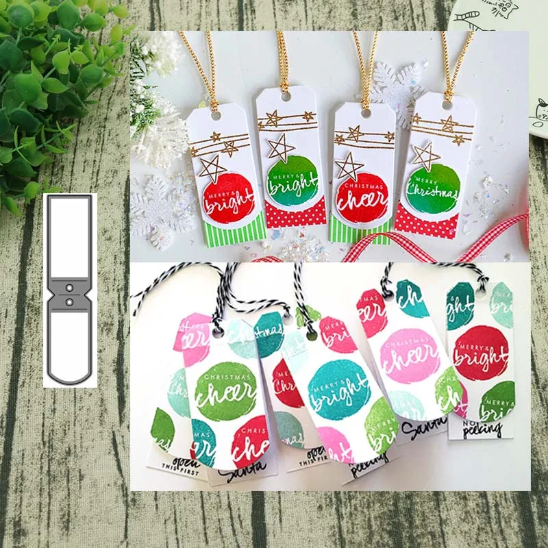 Металлические пресс-формы рождественская этикетка 2019 трафарет для рукоделия