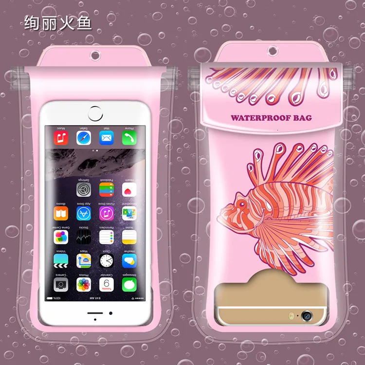 Универсальный прозрачный водонепроницаемый чехол для телефона, чехол для телефона, сумка 6," Подводный светящийся чехол для телефона для IPhone XR huawei Xiaomi