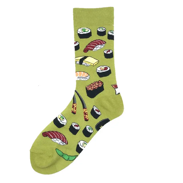 Unisex Fashion Art Men Sock 3D Print Fruit Happy Socks Avocado Apple Cherry Crew Men Funny Meias Cotton Harajuku Soft Socks 13