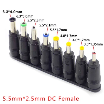 

5.5 * 2.5 Mm Power Jack Female Plug Connectors Male Tips Adaptor Dc Adapter Converter