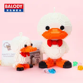 

18095 Cartoon Ducks Mini Bricks Building Blocks DIY Assembly Model Mirco Diamond Blocks Gifts Toys 720pcs Blocks For Kids