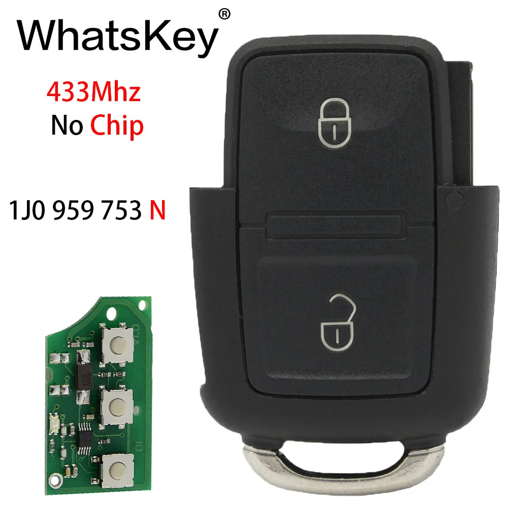Дистанционный Автомобильный ключ WhatsKey для Volkswagen VW 1JO959753N 1J0959753CT 1KO959753G Beetle Bora Passat B5 Golf Polo - Количество кнопок: 1JO 959 753N