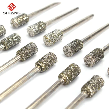 

2-10PCS 6mm Diamond grinding head Coated Cylindrical Chainsaw Sharpener Stone File Chain Saw Sharpening Carving Grinding Tools