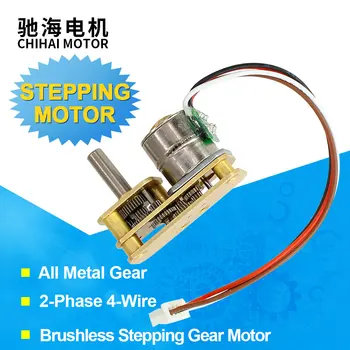 

ChiHai Motor CHS-GM1024-10BY 2 phase 4 wire Stepper Gear Motor ratio 200/350/500 DC 5.0V Intelligent Robot Motor