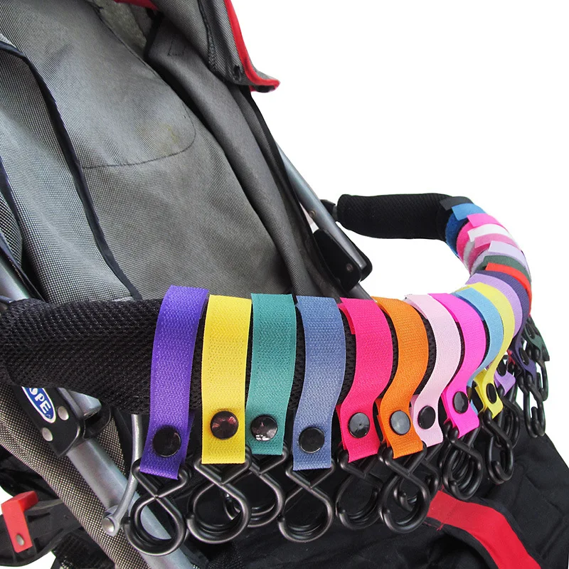 

1PCS/Set Multifunction Baby Stroller Hooks Hanger Hooks Stroller Trolley Hook Handrail Hook 18 Color Nylon Material Accesories