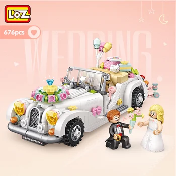 

LOZ Mini Blocks Technic Car Model Bricks Building Blocks wedding car Block Set Micro Cartoon Car Bricks Christmas Gift 1119