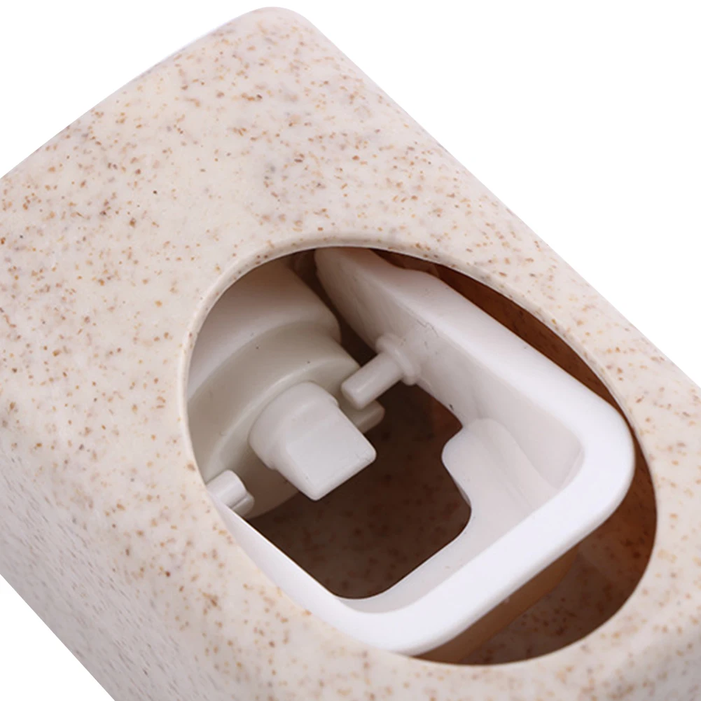 Holder Automatic Bathroom Tools Auto Squeezer Portable Hands Free Practical Toothpaste Dispenser Wheat Straw