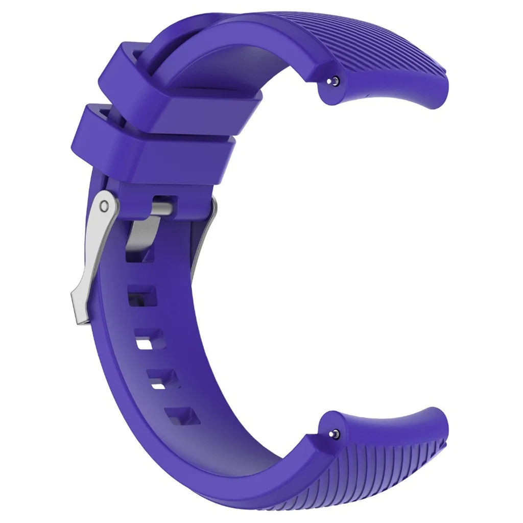 Силиконовый ремешок для Huami AMAZFIT GTR 47 мм, ремешок для умных часов, сменный мужской Т-образный браслет, Женский Мужской спортивный ремешок для часов 19Ag - Цвет: Purple