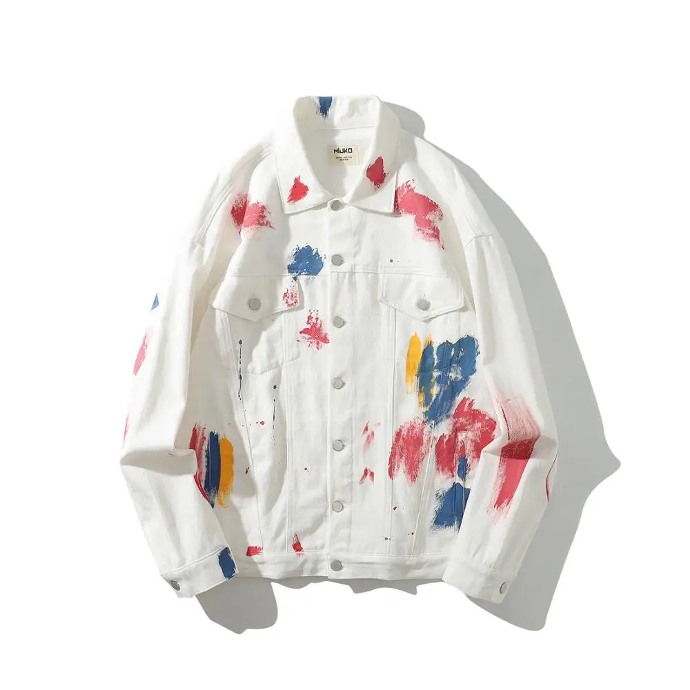 Paint Splash Vintage Wash Black Denim 
