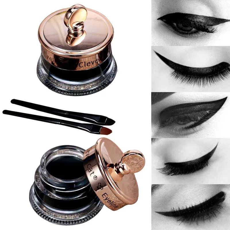 Прямая поставка набор для макияжа стойкая 1 шт. гель подводки глаз из хны + Кисть
