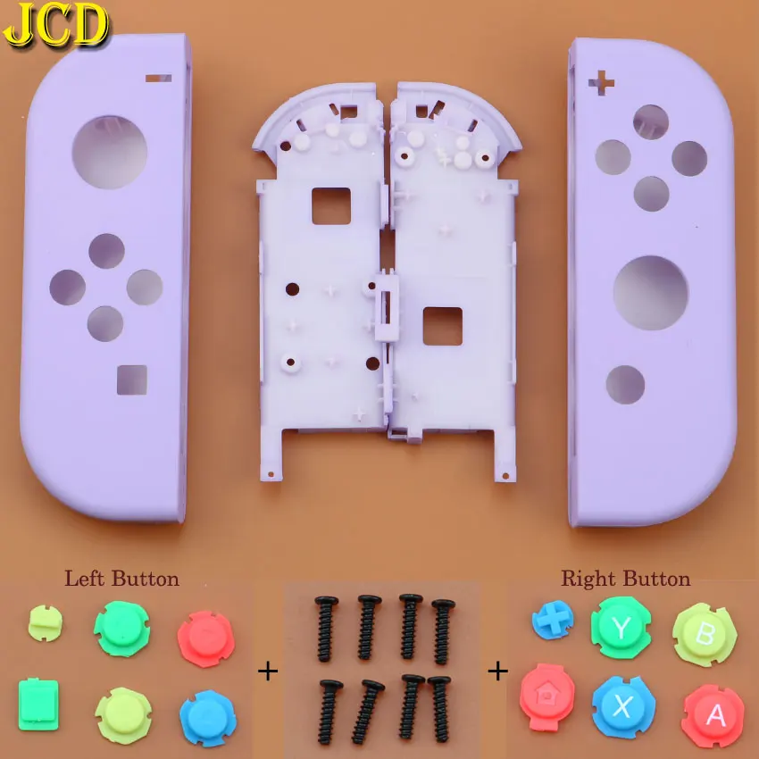 JCD с инструментами корпус оболочка Крышка для переключателя shand NS Joy-Con контроллер защитный чехол W/ABXY Кнопка D-Pad для NX Joy Con - Цвет: B Light purple