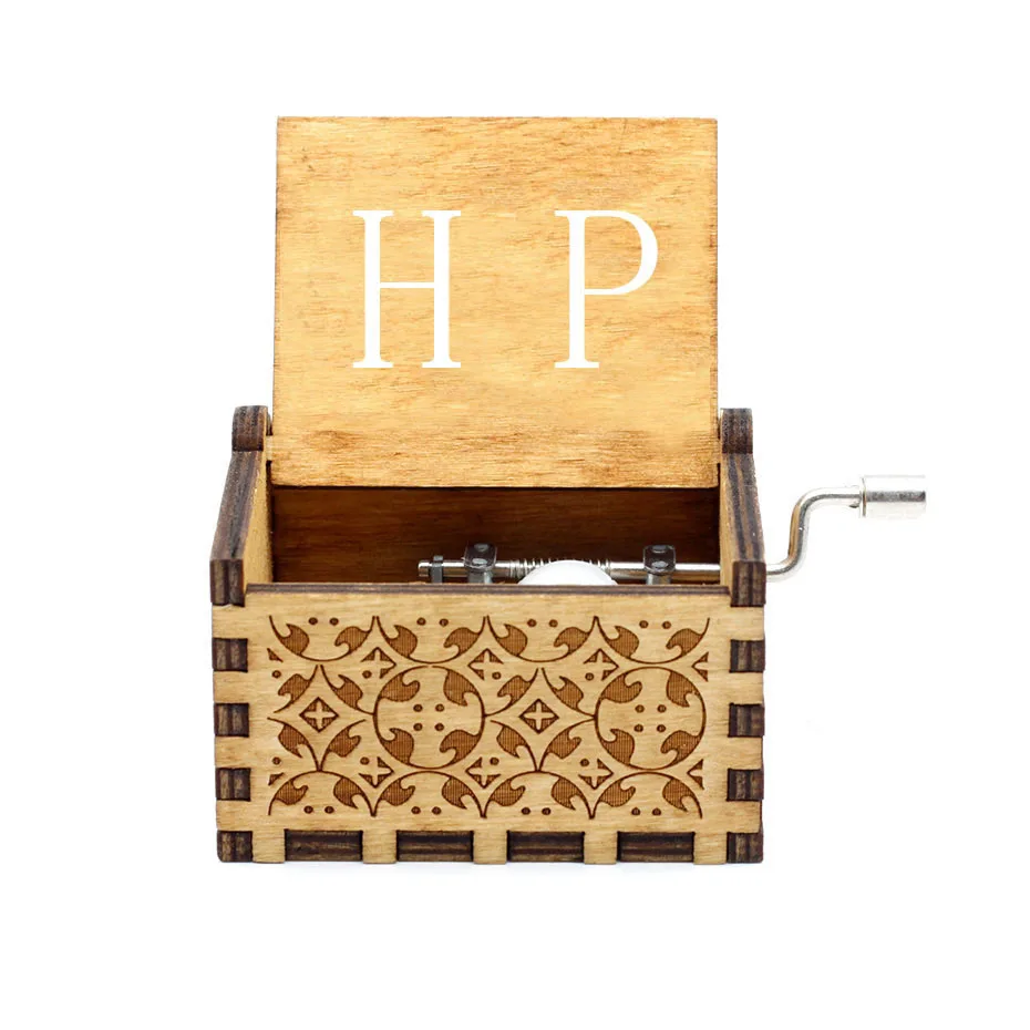 HP Деревянная музыкальная шкатулка с ручными коленями, королевская богемная Музыкальная шкатулка с рапсодой, игра трона, подарок, ты мой Солнечный свет - Цвет: HP