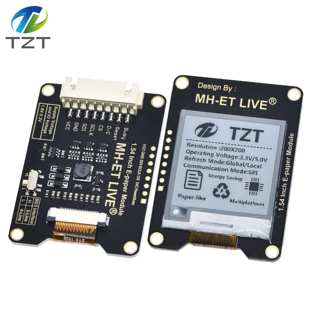 MH ET LIVE 1 54 дюймов Epaper модуль электронной бумаги E Ink EInk Экран дисплея SPI Поддержка