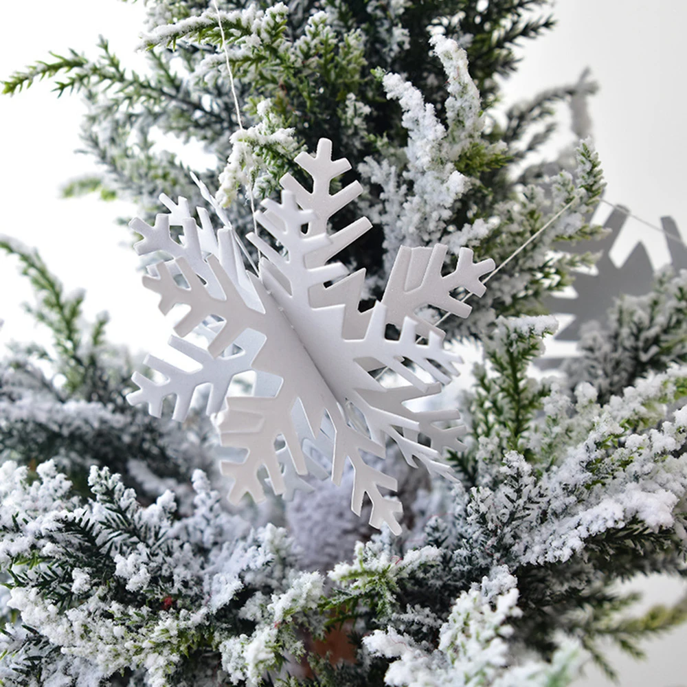 Классические белые снежные Цветочные украшения Рождественские Праздничные украшения для дома зимние украшения страны чудес
