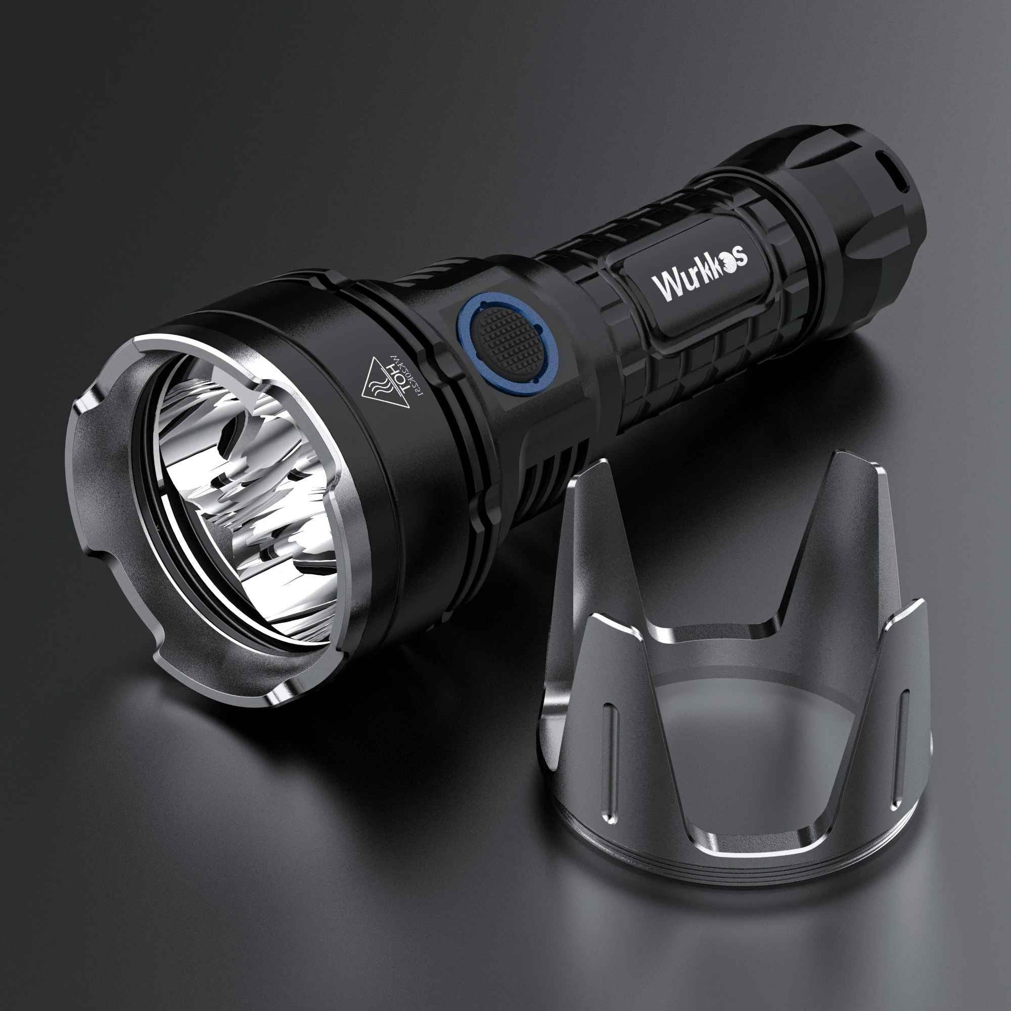 Wurkkos TS30 USB C Rechargeable 21700 Flashlight 4 SST40 Powerful Light 6000lm with Extra Stainless Bezel,Power Indicator,ATR
