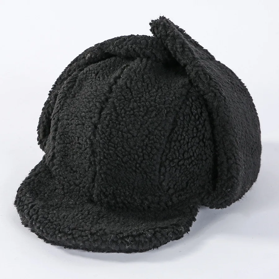 Black hats Модные женские дикие шапки зимние женские теплые шапки с наушниками для улицы - Цвет: Black hats