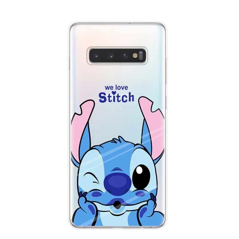 Милые чехлы для телефонов Disneys Stitch для samsung S10 S9 S8 Plus S10e 5G S6 S7 Edge S10Lite, Прозрачная силиконовая Мягкая задняя крышка - Цвет: T5966