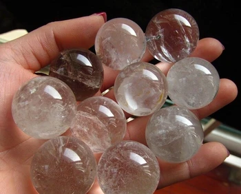 

001920 24-26mm diameter natural mineral quartz rock crystal sphere