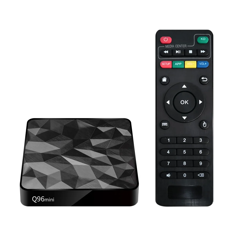 Q96mini Smart Android 7,1 ТВ приставка Amlogic S905W UHD 4K медиаплеер четырехъядерный H.265 2 ГБ/16 ГБ DLNA WiFi LAN ТВ-приставка vs X96mini