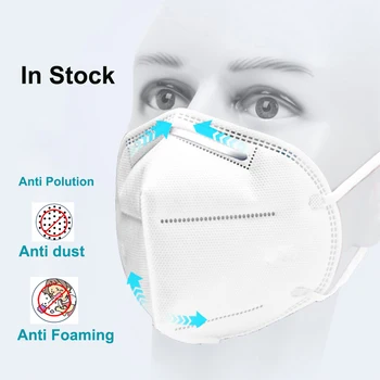 

50Pcs protective Face Mask Anti Dust Polution Masks 5 Layer PM2.5 Dustproof Protective 95% Filtration Mouth Muffle Cover Mask